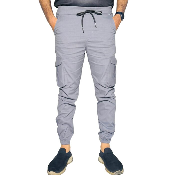 Men's Dark Grey Cargo Jogger Pants