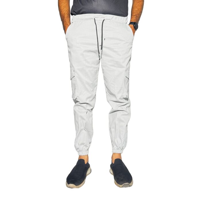Men's Grey Cargo Jogger Pants