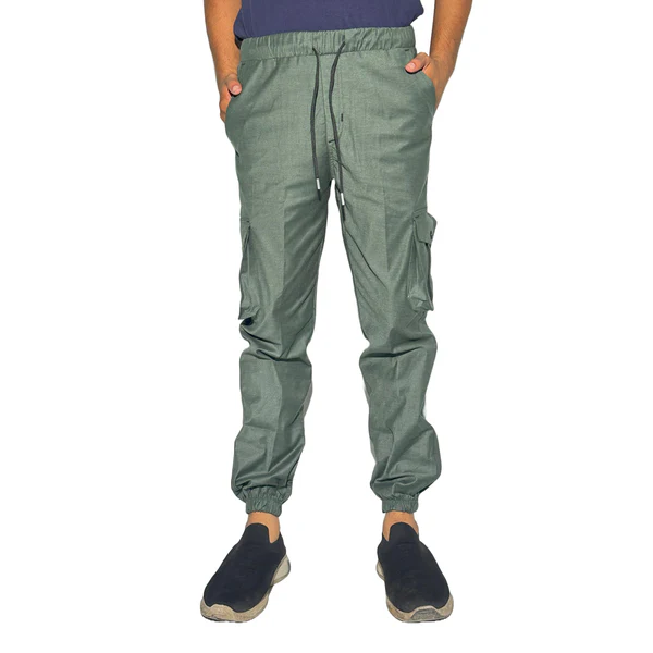 Men's Olive Green Cargo Jogger Pants
