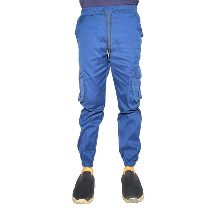 Men's Navy Blue Cargo Jogger Pants