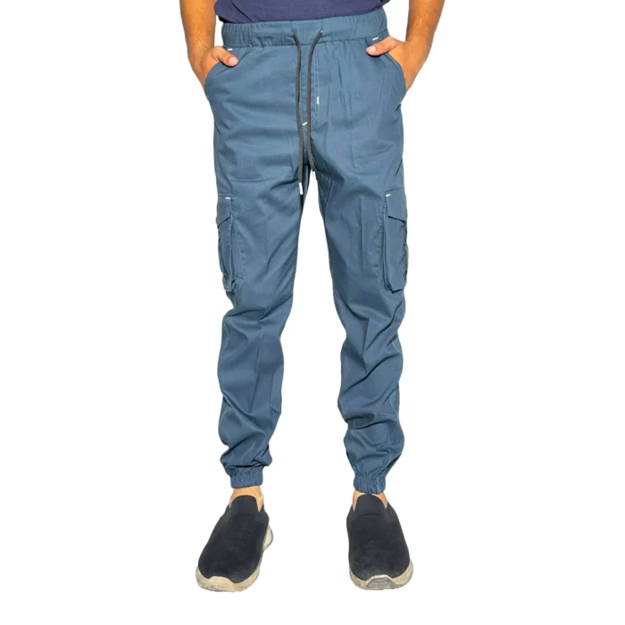 Men's Steel Blue Cargo Jogger Pants