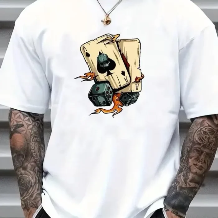 CARTOON POKER PRINT TEE