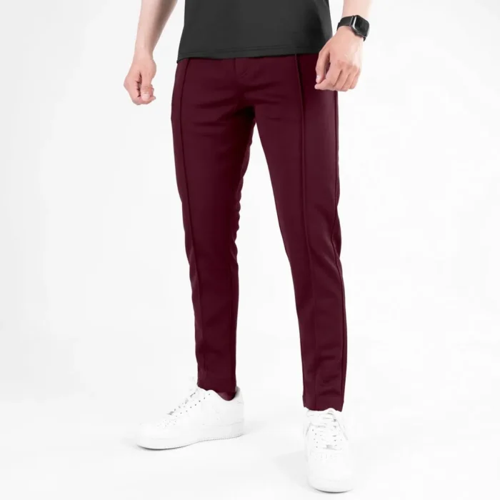 Maroon front stitch Trouser