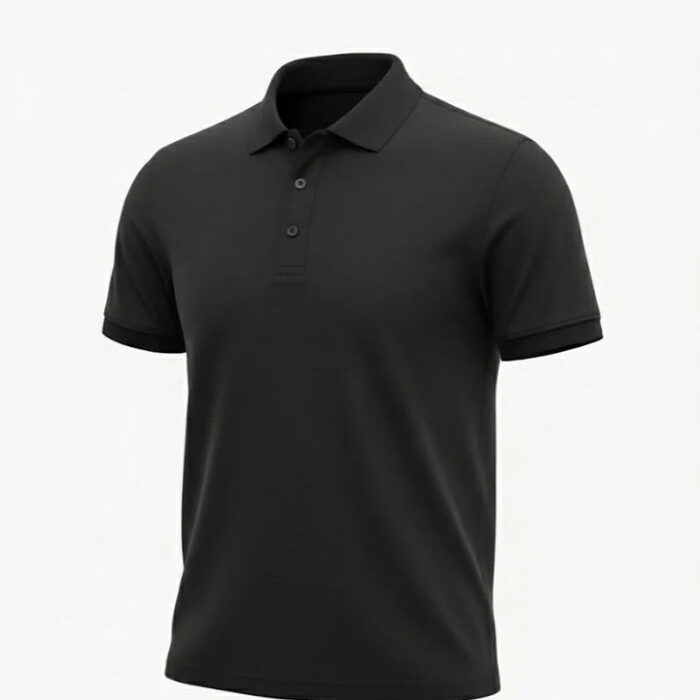 Classic Black Polo Shirt – Cotton Comfort & Premium