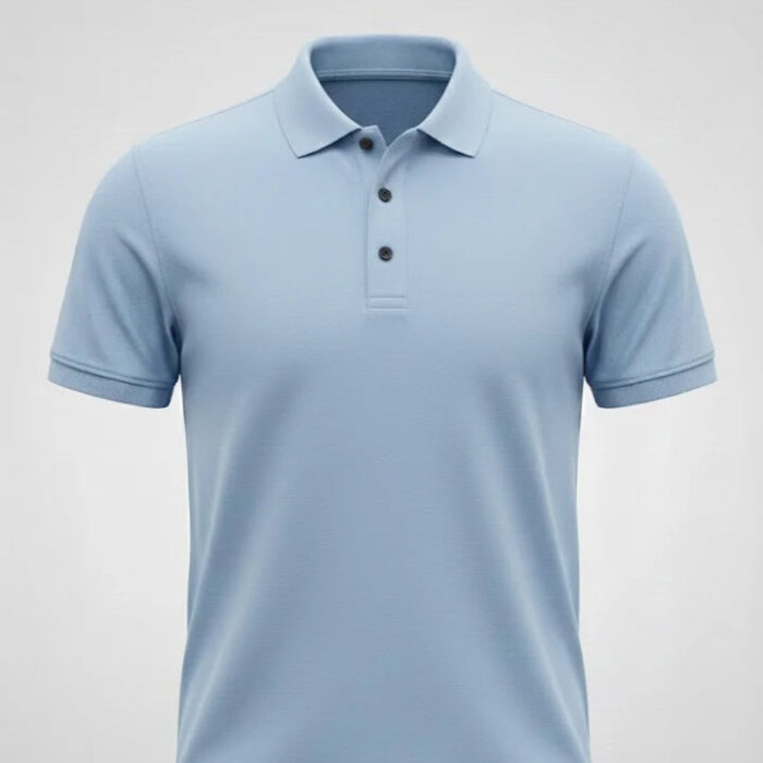 Classic Sky Blue Polo Shirt – Cotton Comfort & Premium