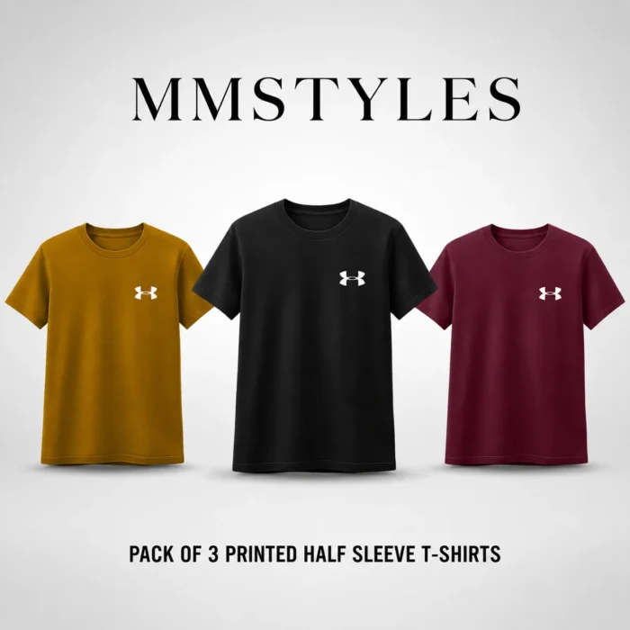 Pack of 3 Under Armour Printed T-Shirts – Sporty Everyday Bundle