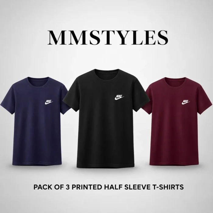 Pack of 3 Nike Printed T-Shirts – Everyday Graphic Shirt Bundle